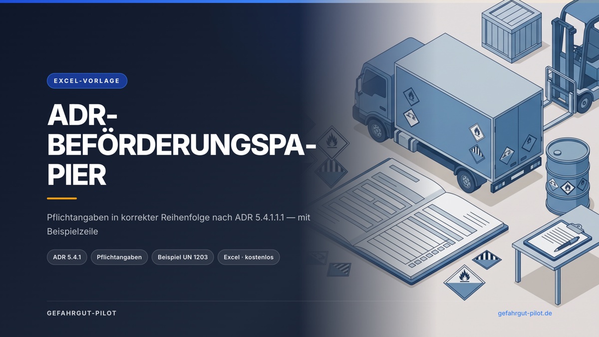 Vorschau: ADR-Beförderungspapier (Excel)